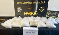 Şırnak'ta 20 kilogram sentetik uyuşturucu ele geçirildi