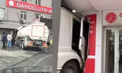 Başakşehir'de su tankeri tıp merkezine girdi