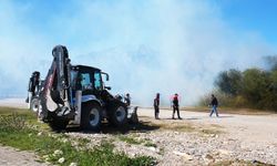 Antalya'da ormanlık ve sazlıkta çıkan yangın söndürüldü