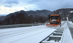 Bartın'da kar yağışı nedeniyle 12 köy yolu ulaşıma kapandı