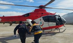 Hakkari'de hasta bebek, helikopterle hastaneye götürüldü