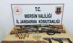 Mersin'de 353 tabanca ve 913 silah parçası ele geçirildi