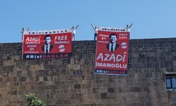 Diyarbakır'da surlara asılan 'İmamoğlu' pankartlarına polis el koydu