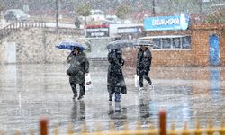 Erzurum'a mayısın ortasında lapa lapa kar yağdı
