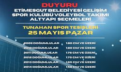 Etimesgut’ta, voleybol altyapısı için seçmelere hazırlanıyor