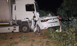 TIR ile otomobil çarpıştı: 1 ölü, 1 yaralı