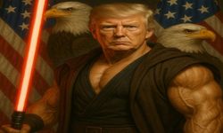 Trump, Beyaz Saray'ın sosyal medya paylaşımında yıldız savaşçısı olarak resmedildi