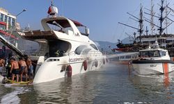 Antalya'da korkutan tekne yangını