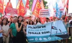 ABD Büyükelçiliği önünde Filistin protestosu