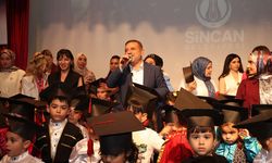 Sincan’da miniklerden renkli mezuniyet coşkusu