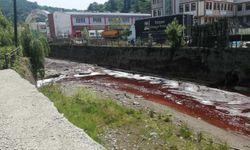 Rize’de kurban kanı dereyi kırmızıya boyadı