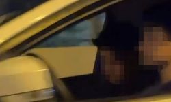 Ankara’da iki çocuk otomobille trafiğe çıktı