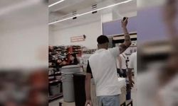 Markette etrafa deodorant sıkan şahıs gözaltına alındı