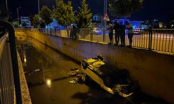 Kayseri'de otomobil, sulama kanalına uçtu: 1 yaralı