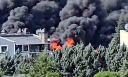 Ankara'da villa inşaatında yangın