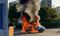 Diyarbakır'da bir sürücü muayeneden geçmeyen otomobilini yaktı