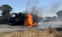Edirne'de seyir halindeki akaryakıt tankerinde çıkan yangın söndürüldü