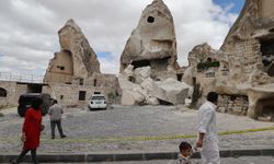 Kapadokya’da peribacasının bir kısmı yıkıldı