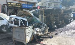 Malatya'da freni arızalanan kamyon 15 araca çarptı: 5 yaralı