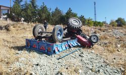 Tokat’ta traktör tarlaya devrildi: 2 ağır yaralı