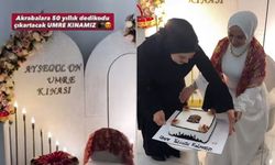 Umre kınası yapıp, kabe temalı pasta kestiler!