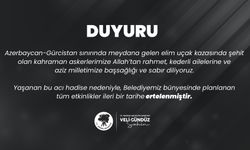 Başkan Şahin’den şehit askerler için taziye mesajı