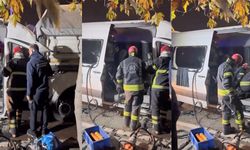 İşçileri taşıyan minibüs, TIR'a arkadan çarptı: 9 yaralı