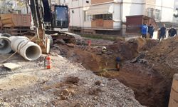 Altyapı çalışmasında doğalgaz hattında sızıntı