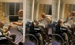 Huzurevinde skandal görüntüler: Yaşlı adamı eldiven takarak dövdü!