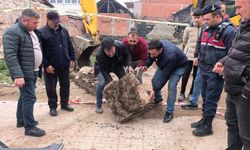 Site inşaatı kazısında mezar kalıntıları ile insan kemikleri bulundu