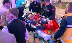 Yolun karşısına geçmek isteyen kadına motosiklet çarptı