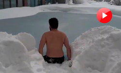 - Eksi 10 derecede buz gibi suya girdi; izleyenlere ‘tavsiye ediyorum’ dedi