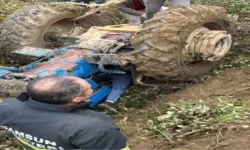 Mersin'de traktör uçuruma yuvarlandı; 2 ölü