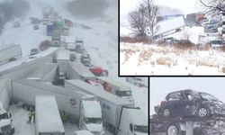 Zincirleme kaza: 100 araç berberine girdi