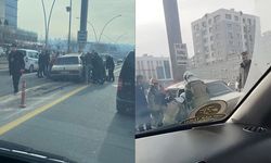 Ankara'da direğe çarpan otomobilin sürücüsü yaralandı