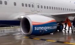 Antalya Havalimanı'nda kalkışa hazırlanan uçağın tekerlekleri yerinden çıktı!