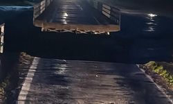 Balıkesir’de yağış nedeniyle köprü çöktü