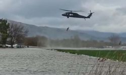 Büyük Menderes taştı: Kurtarma operasyonuna helikopterler katıldı