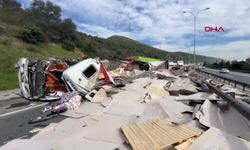 TEM'de trafik kazası; İstanbul yönü trafiğe kapatıldı