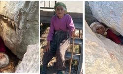 Hayvan otlatmaya çıkıp kayboldu, kayalıklardaki yarığın içinde bulundu