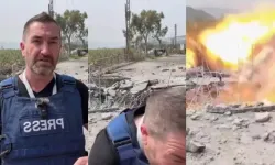 Canlı çekim sırasında füze saldırısı: Basın ekibi ölümden döndü