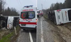 Çatalca'da otobüs devrildi: Çok sayıda yaralı var!