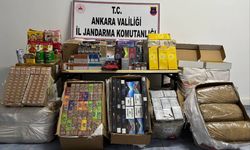 Ankara’da TIR’da kaçak tütün mamulleri ve gıda maddesi ele geçirildi