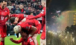 A Milli Takım’ın konakladığı otele gece yarısı havai fişek!