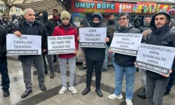 Sırma halı işçileri maaş ve zam farkları için iş bıraktı