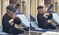 ‘Acımı hafifletiyor’ deyip acil serviste zurna çaldı