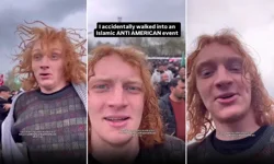 Amerikalı gezgin yanlışlıkla ABD karşıtı protestoya katıldı!