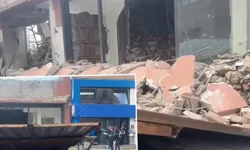 Ankara'da yıkım çalışmasında platform devrildi!