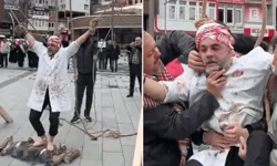 İsrail'i protesto ederken kendini öldürüyordu!