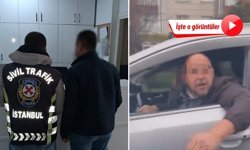 Trafikte yol kavgası! Kadına saldıran sürücü gözaltına alındı